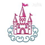 Dreamy Fairytale Castle Machine Embroidery Design by Apex Digitizing