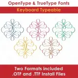 Dual Elegant Scroll TrueType Font