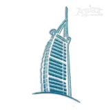 United Arab Emirates Dubai Skyscraper Embroidery Design