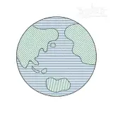 Earth Sketch Embroidery Design