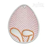 Easter Bunny Egg Sketch Embroidery Design