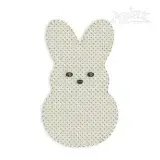 Easter Bunny Silhouette Sketch Embroidery Design