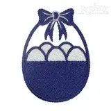 Easter Eggs Basket Embroidery Design
