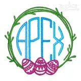 Easter Eggs Monogram Embroidery Frames