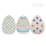 Easter Eggs Sketch Embroidery Design