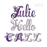 Elsie Swirls Machine Embroidery Font Digitized by Apex