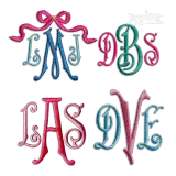 Carson English Monogram Machine Embroidery Font - Apex All