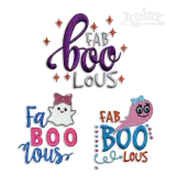 Faboolous Halloween Boo Ghost Machine Embroidery Design