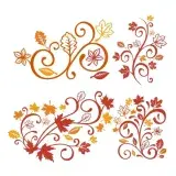 Fall Leaves Accents SVG Cuttable Design