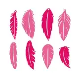 Feather Earrings Pack SVG Cuttable Design