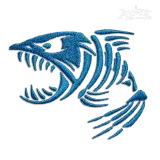 Angry Fish Bones Machine Embroidery Designs