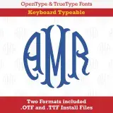 Fish Tail Circle Monogram TrueType Font