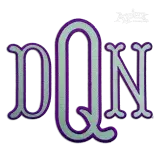 Fishtail Rounded Letters Machine Embroidery Font by Apex DQN