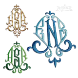 Fleur Monogram Machine Embroidery Font by Apex Digitizing