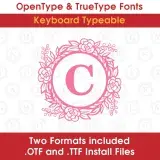 Floral Wreath Letters TrueType Font