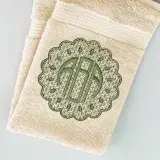 Flower Knockdown Monogram Frame Embroidery Design
