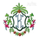 Flower Palm Machine Embroidery Frame By Apex