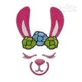 Floral Llama Face Flowers Machine Embroidery Designs.