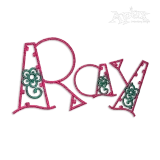 Flowers Open Machine Embroidery Font by Apex