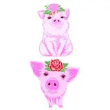 Flowers Pig SVG Cuttable Design