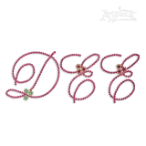 Flowers Polka Dots Machine Embroidery Font by Apex
