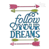 Follow Your Dream Arrow Dream Machine Embroidery Designs