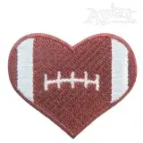 Football Heart Embroidery Design