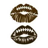Football Lips SVG Cuttable Design