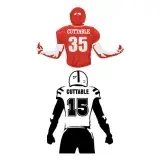 Football Player Name Number SVG Cuttable Design