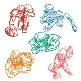 Football Player SVG Cuttable Designs