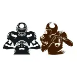 Football Player SVG Cuttable Design