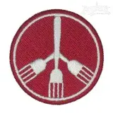 Fork Peace Sign Embroidery Design
