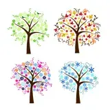 Four Seasons Tree SVG Cuttable Design
