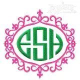 Frame Fleur-de-lis Embroidery Designs