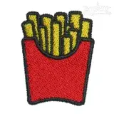 French Fries Embroidery Design