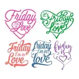 Friday in Love SVG Cuttable Designs