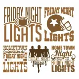 Friday Night Lights Football Svg