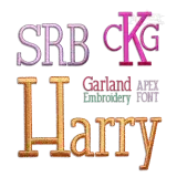 Garland Slab Serif Typewriter Machine Embroidery Font - Apex all