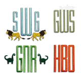 Gentlemen Slim Machine Embroidery Font - Apex