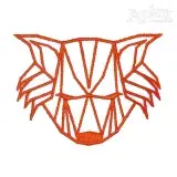 Geometric Fox Embroidery Design