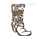 Give Leukemia The Boot Embroidery Design