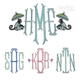 Glasgow Monogram Machine Embroidery Font by Apex Digitizing