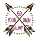 Go your own way meme Machine Embroidery Design by Apex