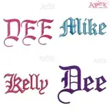 Gothic Embroidery Fonts Bundle thumbnail