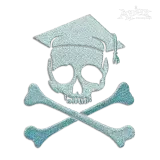 Graduation Cross Bone Machine Embroidery Design - Apex