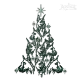 Great Dane Dog Christmas Tree Machine Embroidery Design