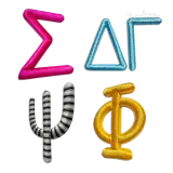 Greek Chalkboard 3D Puff Embroidery Font Digitized by Apex Designs