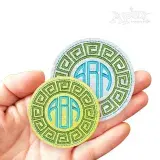 Greek Key Monogram Frame Feltie ITH Embroidery Design