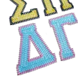 Greek Varsity 2-color Chain Stitch Font Digitized by Apex Monogram Digitized