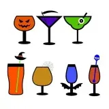 Halloween Cocktails SVG Cuttable Design